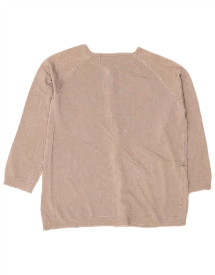 Zara Cardigan Femme Pull UK 14 Large Gris Viscose