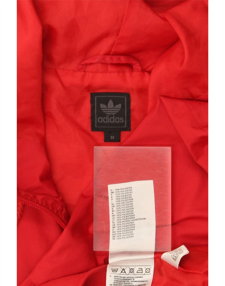 Adidas Veste de survêtement à capuche pour homme Rouge moyen Polyester colour block
