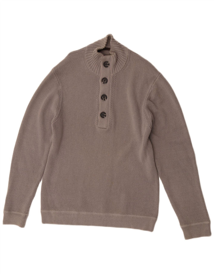 Reiss Pull col boutonné pour homme XL Gris Coton