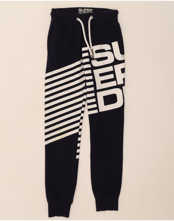 Superdry Pantalon De Survêtement Graphique Joggers XS Bleu Marine Rayé