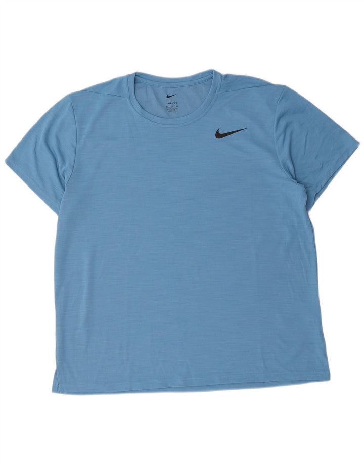 Nike Hommes Dri Fit T-Shirt Haut XL Bleu Polyester