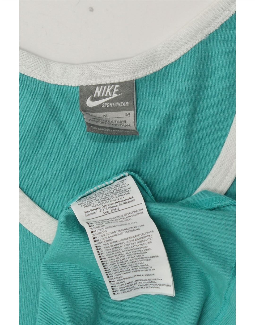 NIKE Débardeur graphique pour homme en coton turquoise moyen