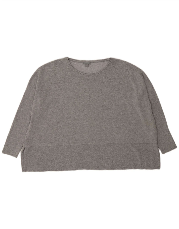 Cos Haut oversize à manches longues pour femme UK 44 Viscose mouchetée gris moyen