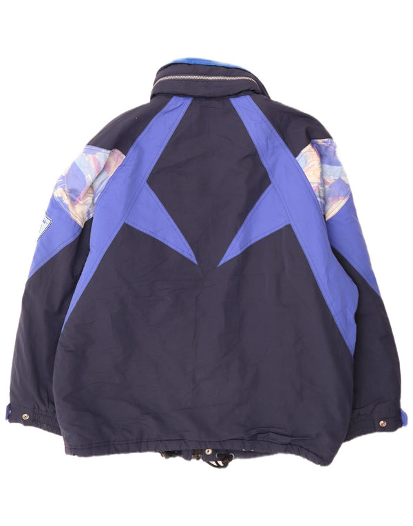 Sergio Tacchini Veste de ski rembourrée à capuche pour homme UK 42 XL Bleu marine Sports