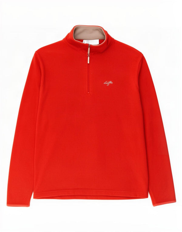Lotto Pull polaire à col zippé pour femme UK 20 2XL Rouge Polyester