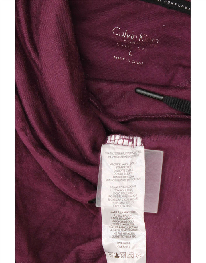 Calvin Klein Sweat-shirt en velours pour femme UK 16 Large Marron Polyester