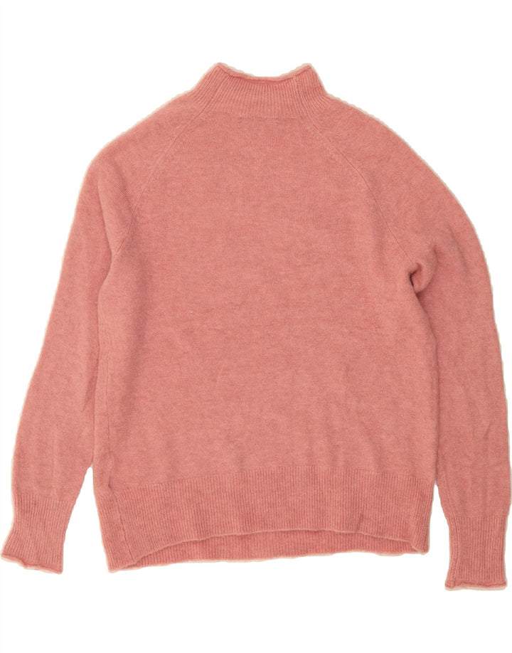 J. CREW Womens Oversized Turtle Neck Jumper Sweater UK 6 XS Pink Polyamide Vintage J. Crew and Second-Hand J. Crew from Messina Hembry 