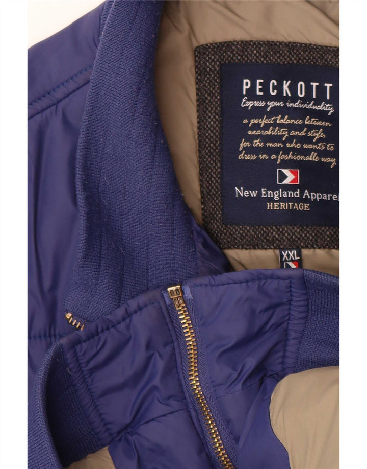 Peckott Veste matelassée pour homme UK 44 2XL Bleu marine Polyamide