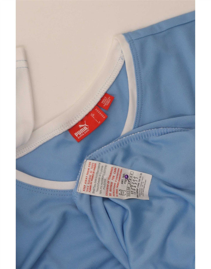Puma T-Shirt Homme Bleu Moyen Colorblock Polyester