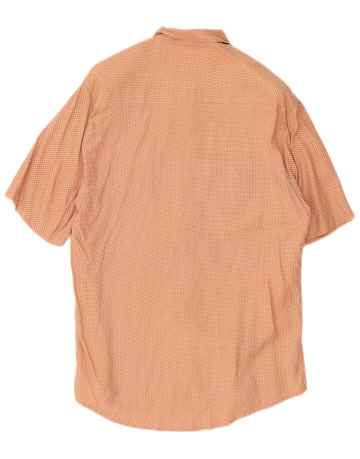 Chemise à manches courtes femme vintage IT 44 Orange moyen tacheté