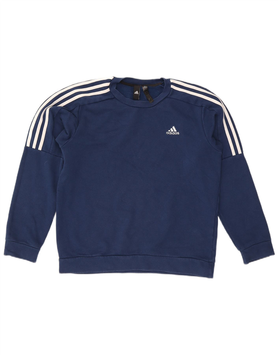Adidas Mens Sweatshirt Jumper Petit Bleu Marine Coton