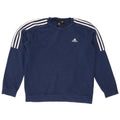Adidas Mens Sweatshirt Jumper Petit Bleu Marine Coton