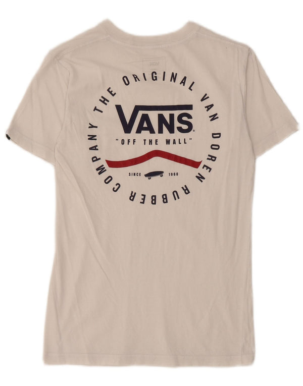 Vans Mens Classic Fit Graphic T-Shirt Top XS Blanc Coton