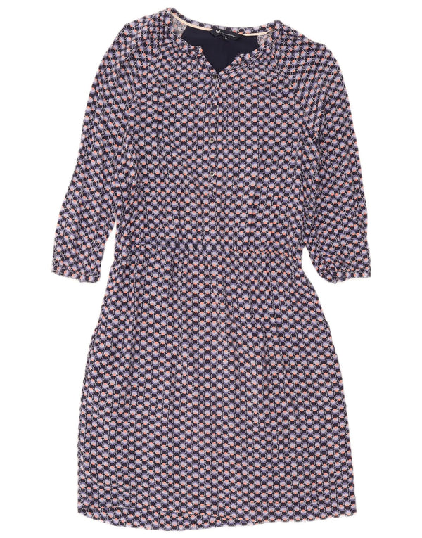 Crew Clothing Robe fourreau pour femme UK 42 Bleu marine moyen géométrique