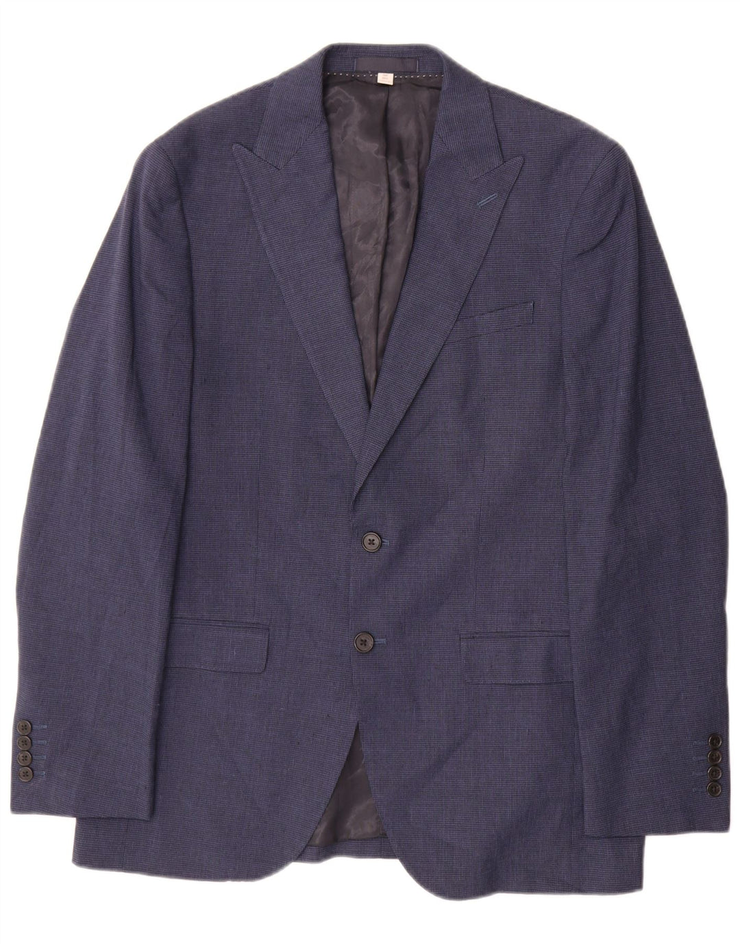 Marks & Spencer Veste blazer à 2 boutons pour homme UK 38 Bleu moyen pied-de-poule