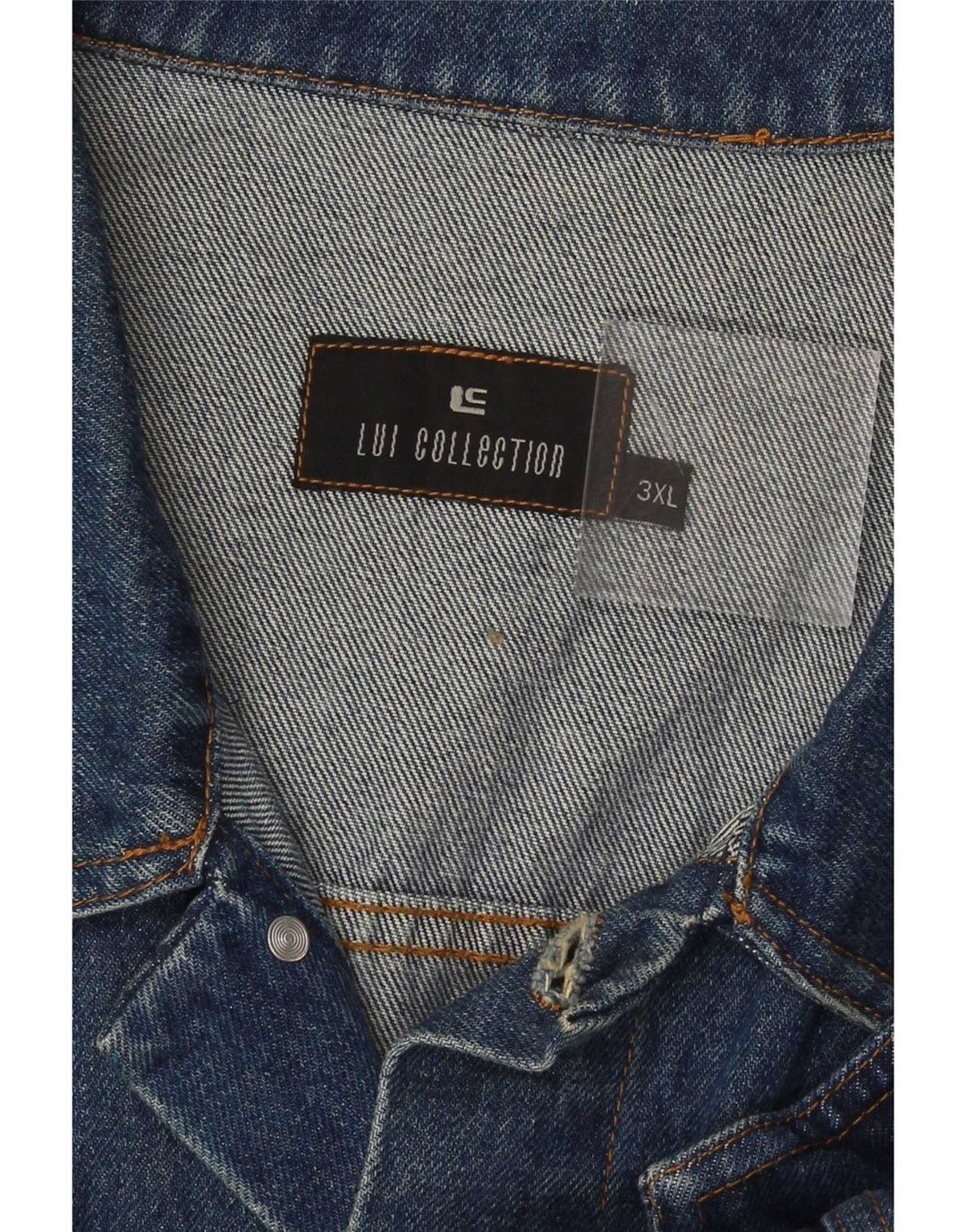 vintage Mens Denim Gilet UK 46 3XL Bleu
