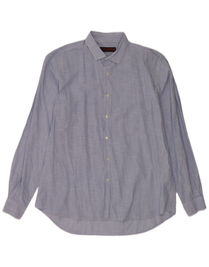 Etro Chemise homme taille 43 grand coton à fines rayures bleues