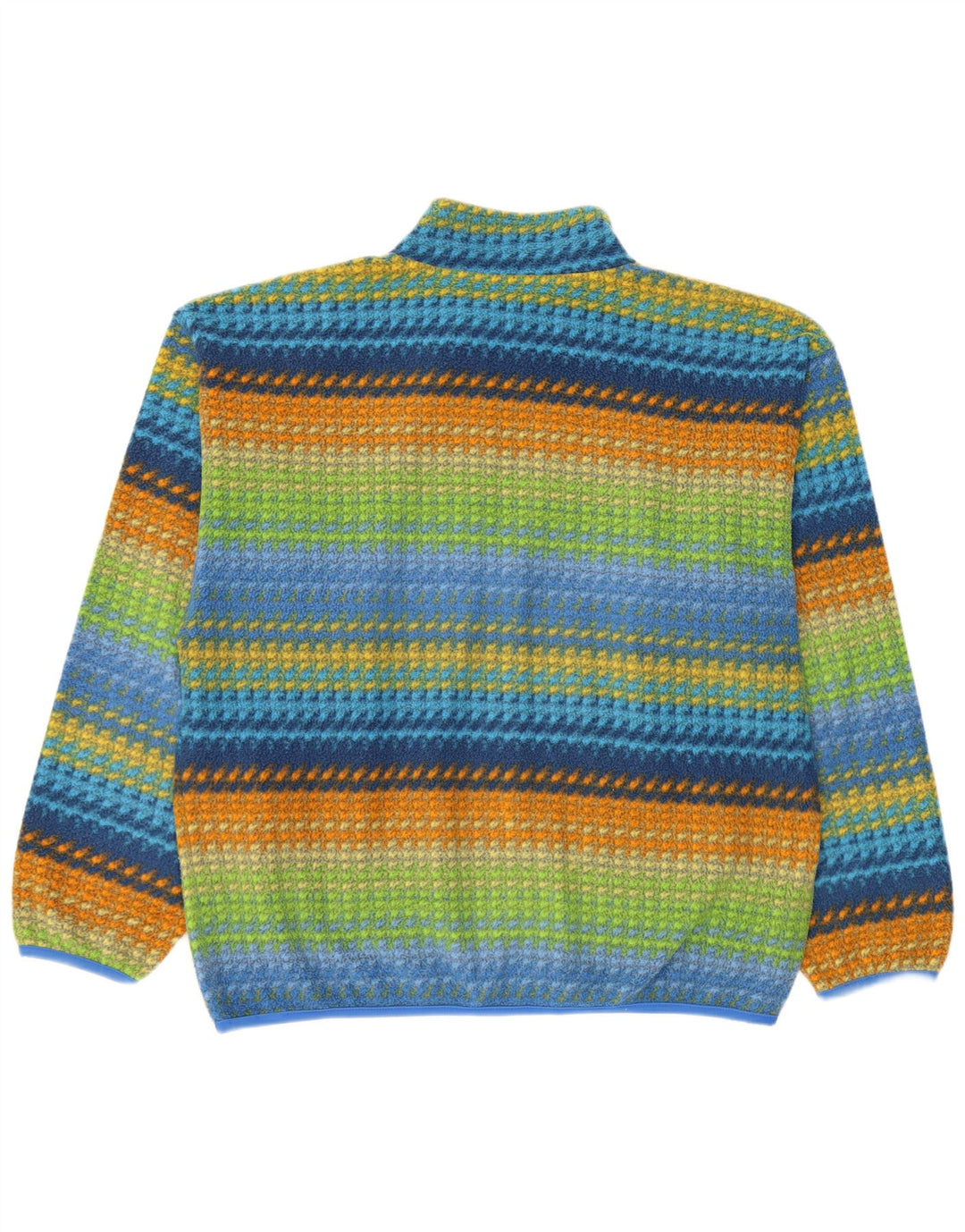 INVICTA Pull polaire à col zippé pour homme, grandes rayures multicolores