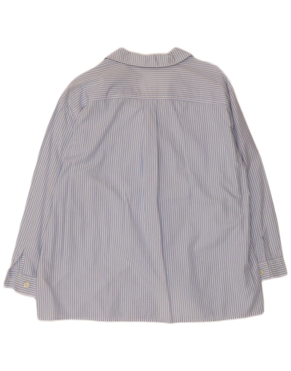 Marina Rinaldi Chemise ample pour femme Taille 21 Coton rayé bleu moyen