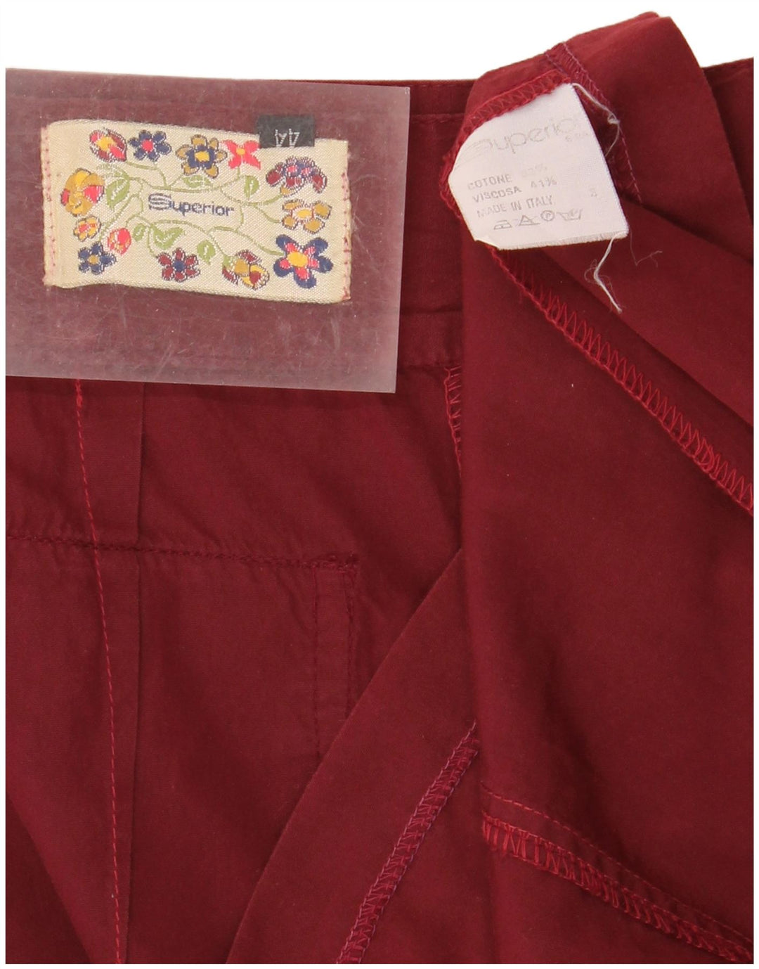 Jupe crayon femme SUPERIOR IT 44 Medium W27 coton bordeaux