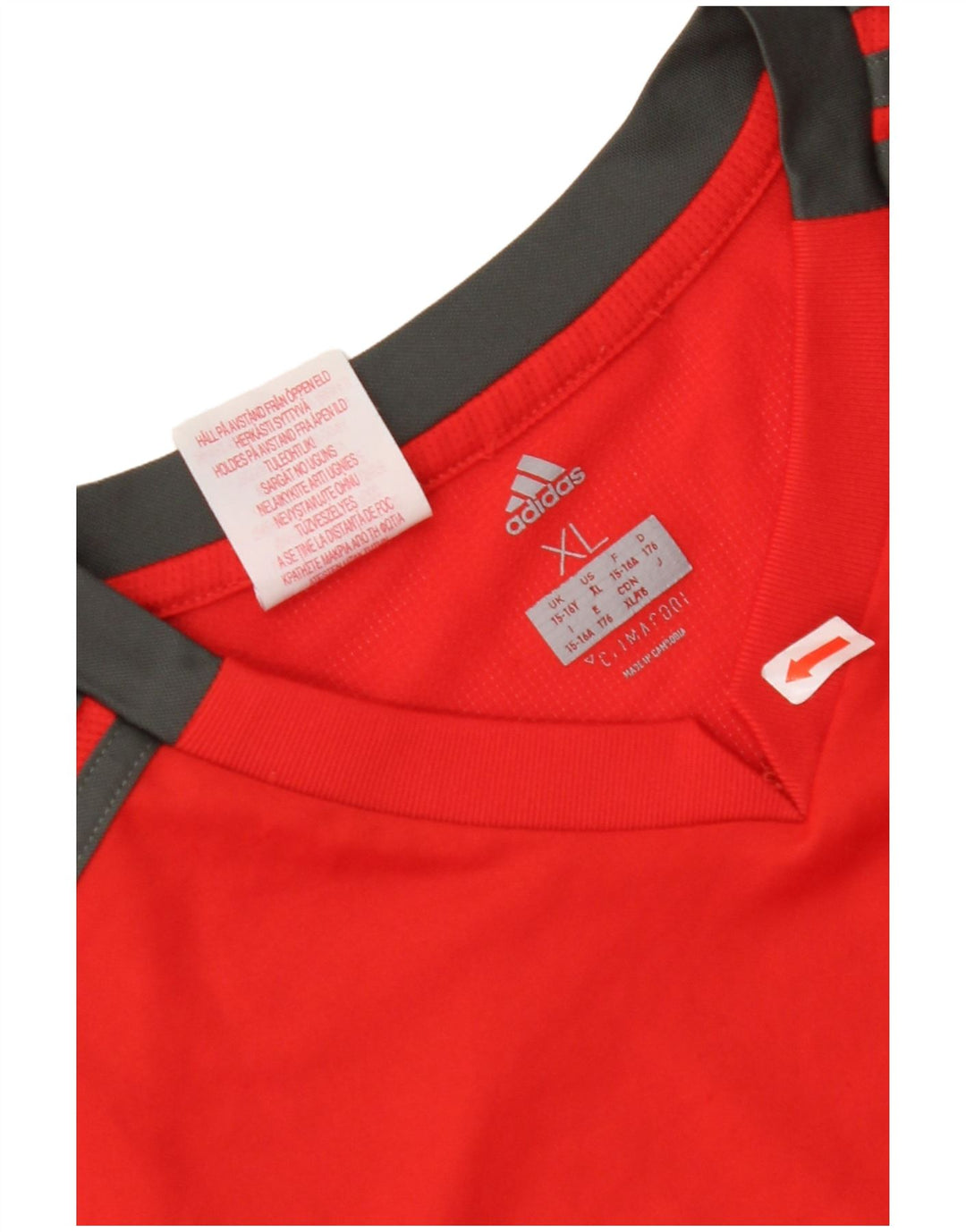 ADIDAS Garçon Climacool T-Shirt Top 15-16 ans XL Rouge Polyester