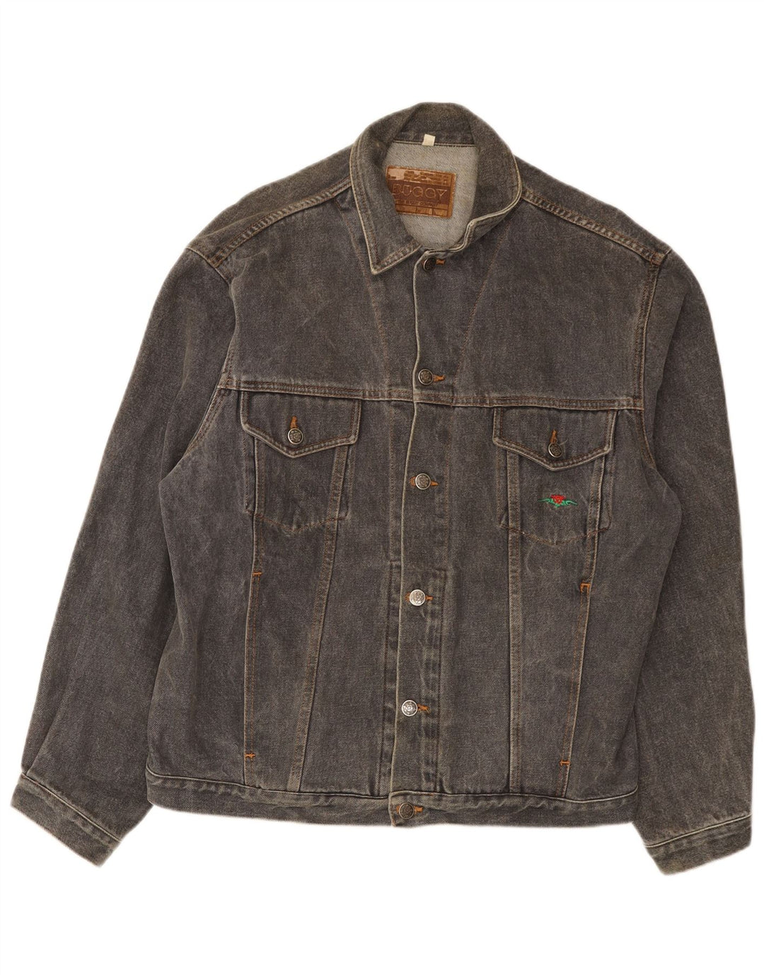 veste en denim homme vintage UK 40 grand coton gris