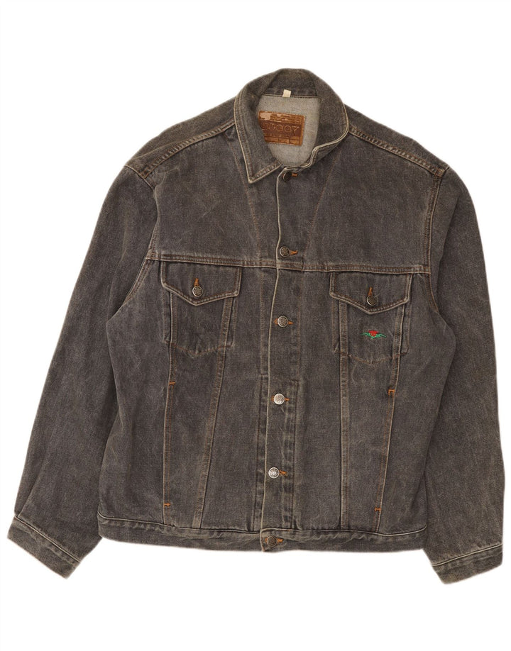 veste en denim homme vintage UK 40 grand coton gris