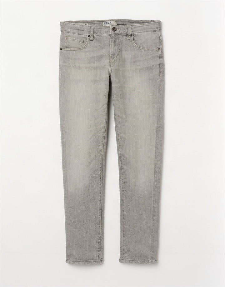 Jean Slim Femme Rifle W30 L30 Gris Coton