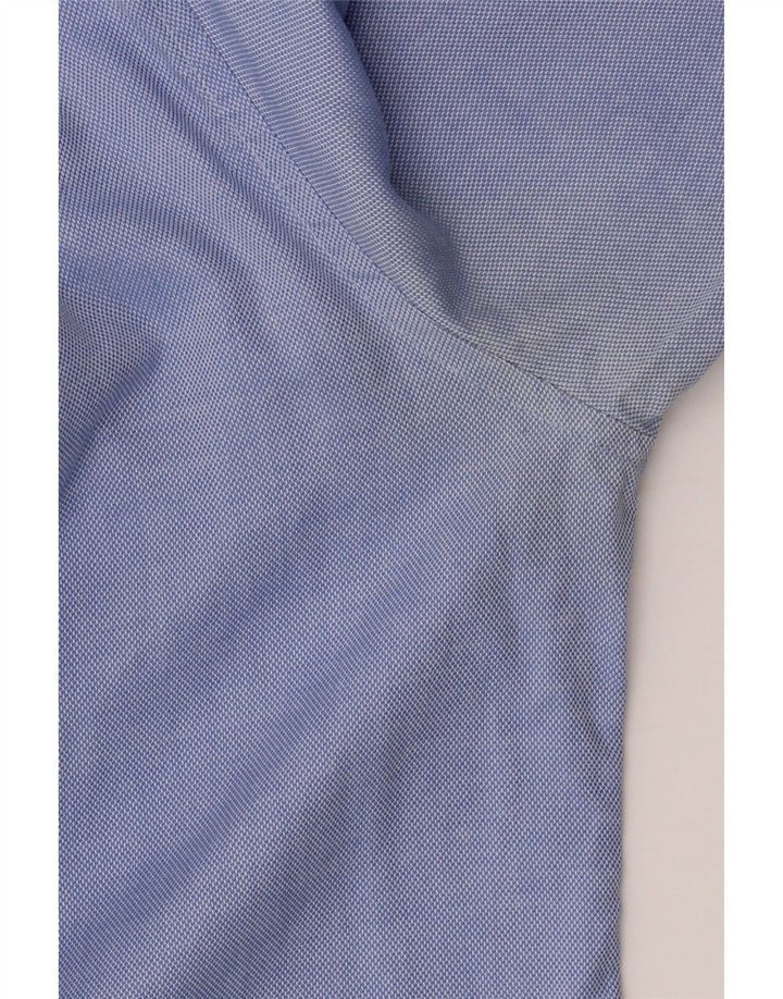 TOMMY HILFIGER Chemise sur mesure pour homme Taille 37 14 1/2 Petit coton bleu