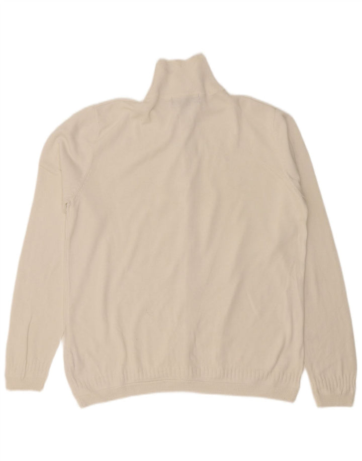 Zara Homme Cardigan Pull Large Blanc Coton