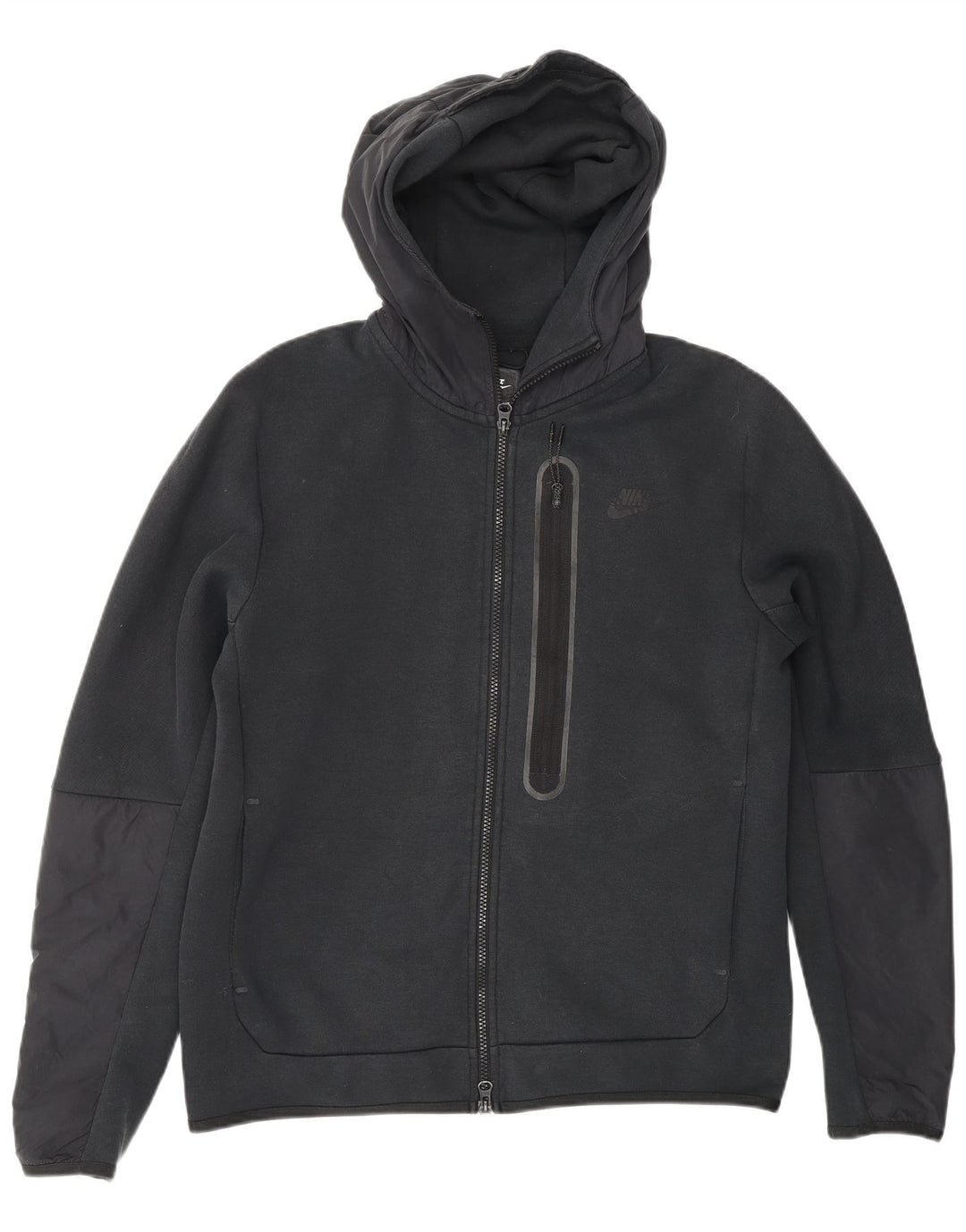 NIKE Pull à capuche zippé pour homme en coton noir moyen