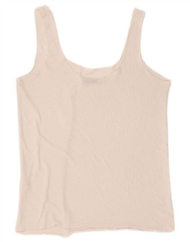 Zara Womens Crop Vest Top UK 14 Grand Blanc Polyester