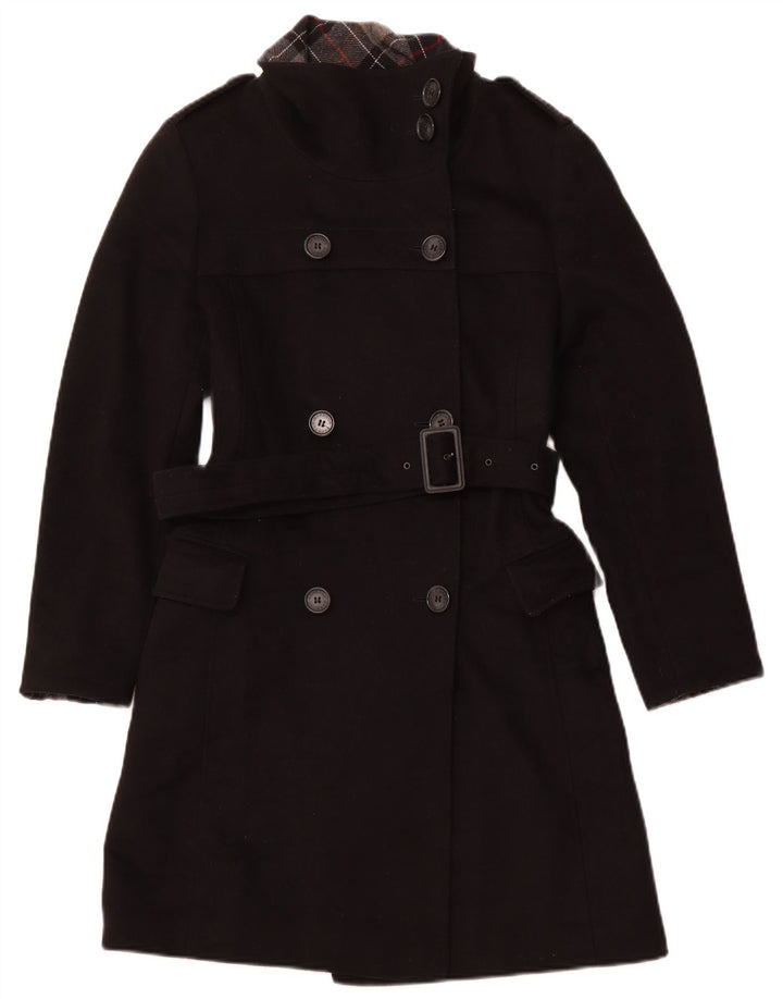 Barbour Trench Femme UK 8 Petite Laine Noire