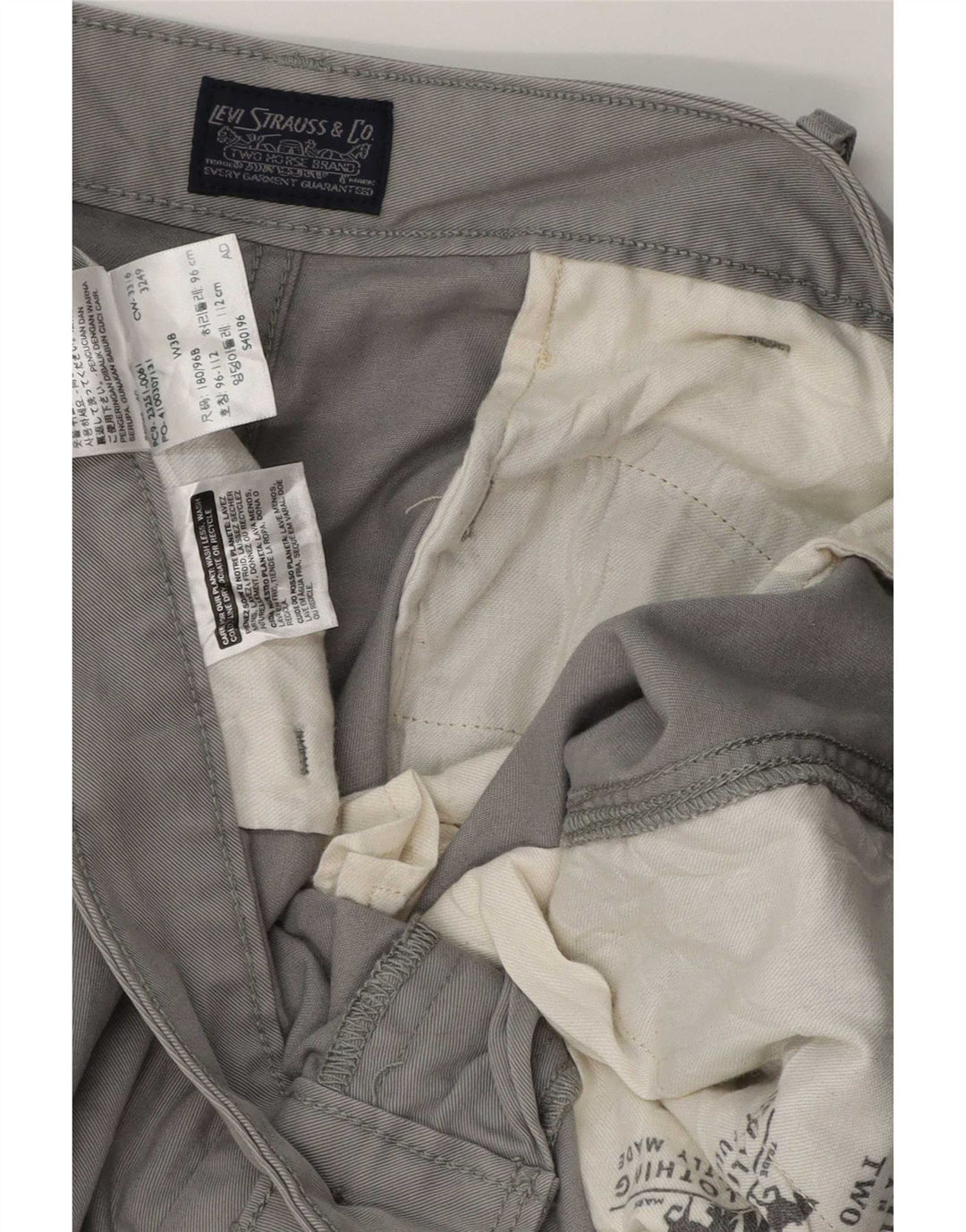 Levi's Short Cargo W38 XL Homme Gris Coton