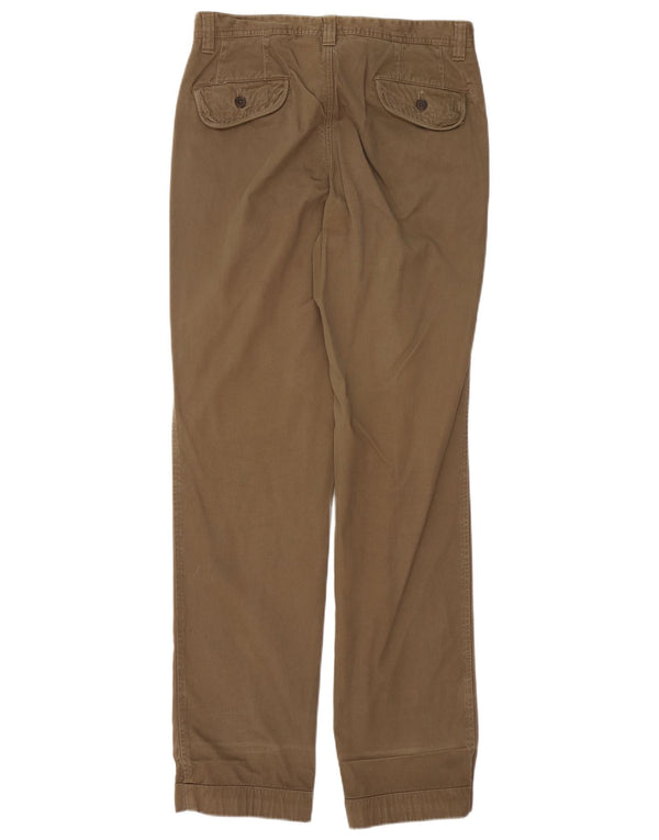 Massimo Dutti Pantalon Chino Droit Homme EU 42 Large W32 L34 Coton Kaki