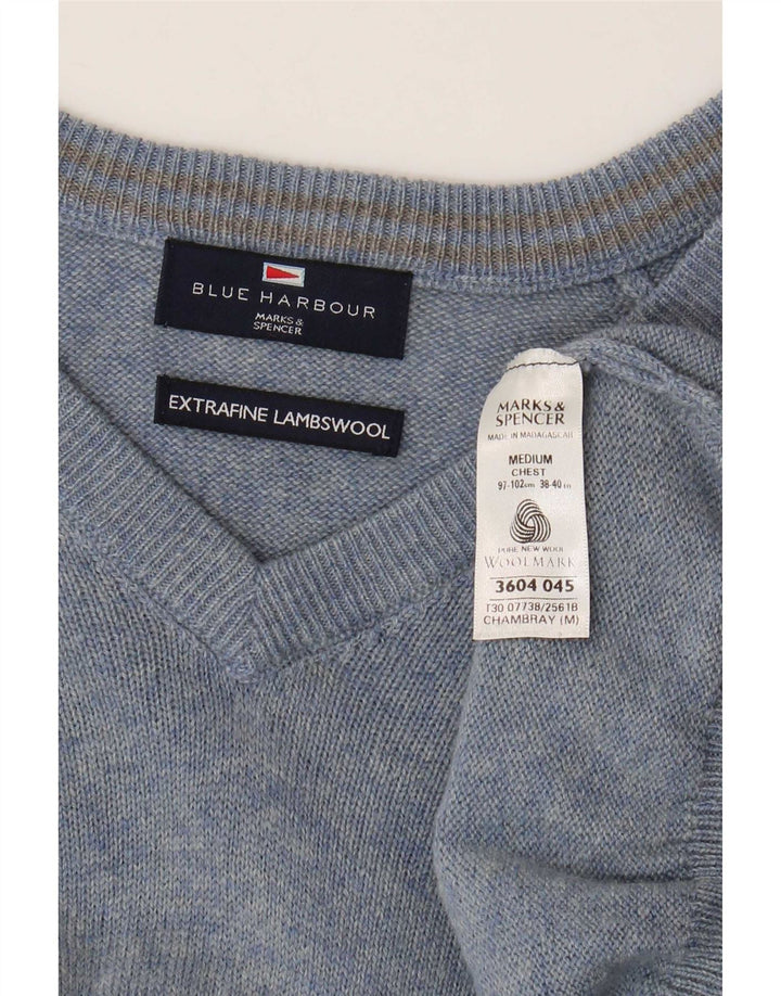 Marks & Spencer Pull Blue Harbor Col V Homme Bleu Moyen