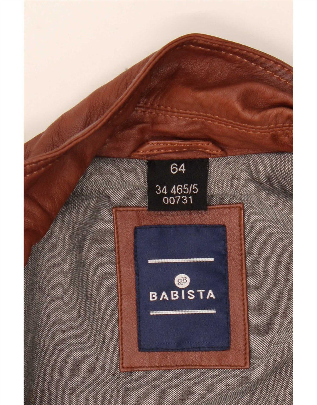 Babista Veste en cuir pour homme EU 64 7XL Cuir marron