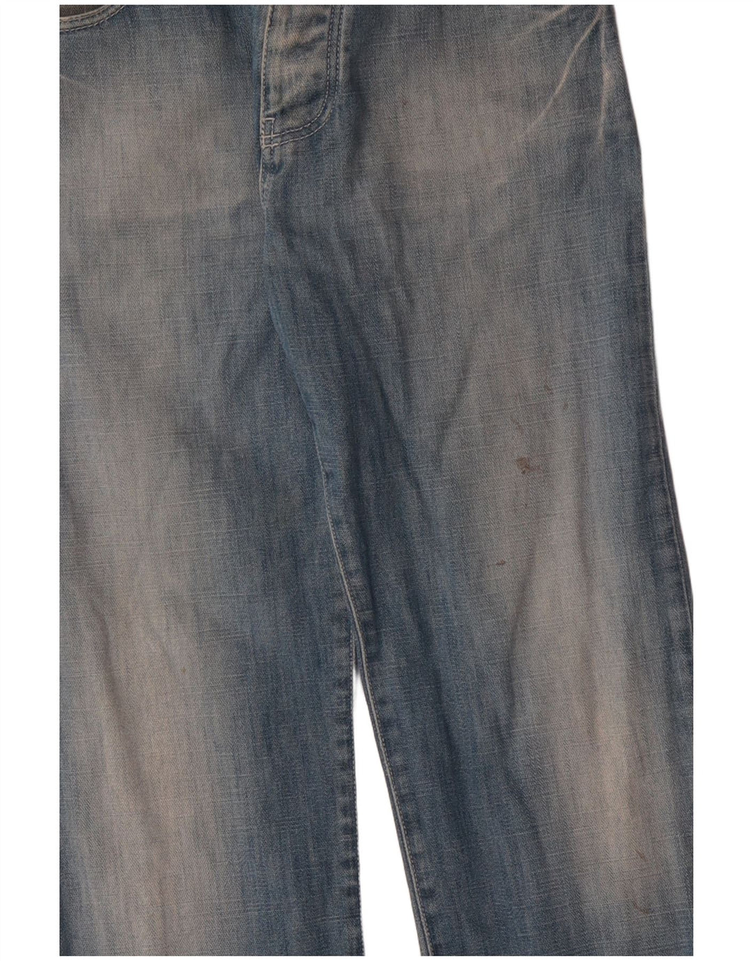 ARMANI Jean droit effet vieilli graphique pour homme W29 L31 Bleu