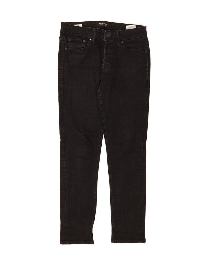 JACK & JONES Mens GLENN Slim Jeans W30 L30 Black Cotton Vintage Jack & Jones and Second-Hand Jack & Jones from Messina Hembry 