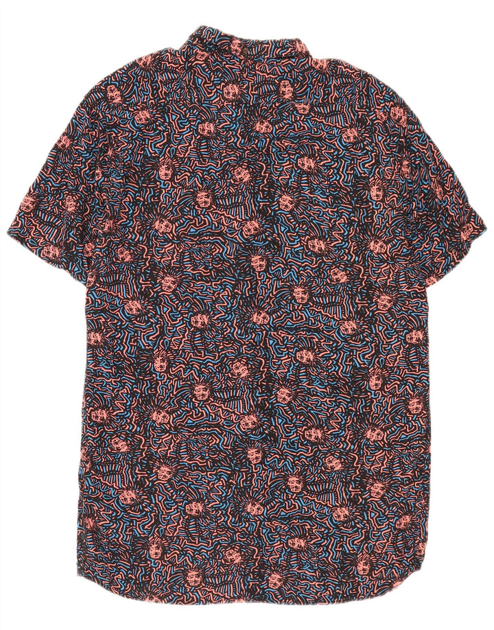 Quiksilver Chemise Slim à Motif Abstrait XL Noir Viscose Homme