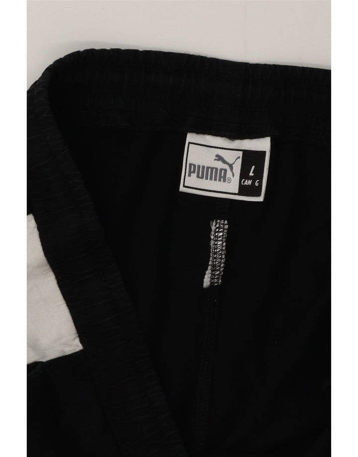PUMA Short de sport pour hommes, grand, noir, colour block