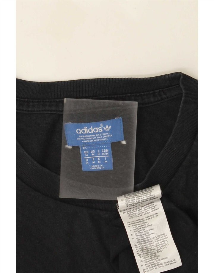 Adidas T-shirt graphique pour homme en coton noir moyen