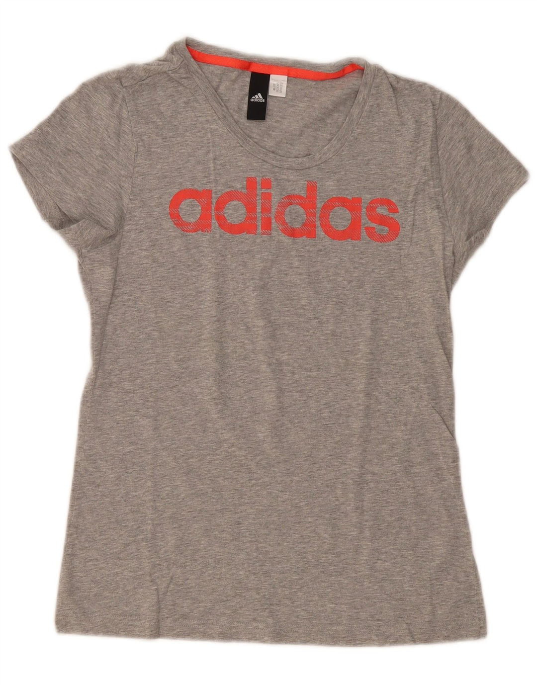 Adidas T-shirt graphique pour femme UK 12 Gris moyen