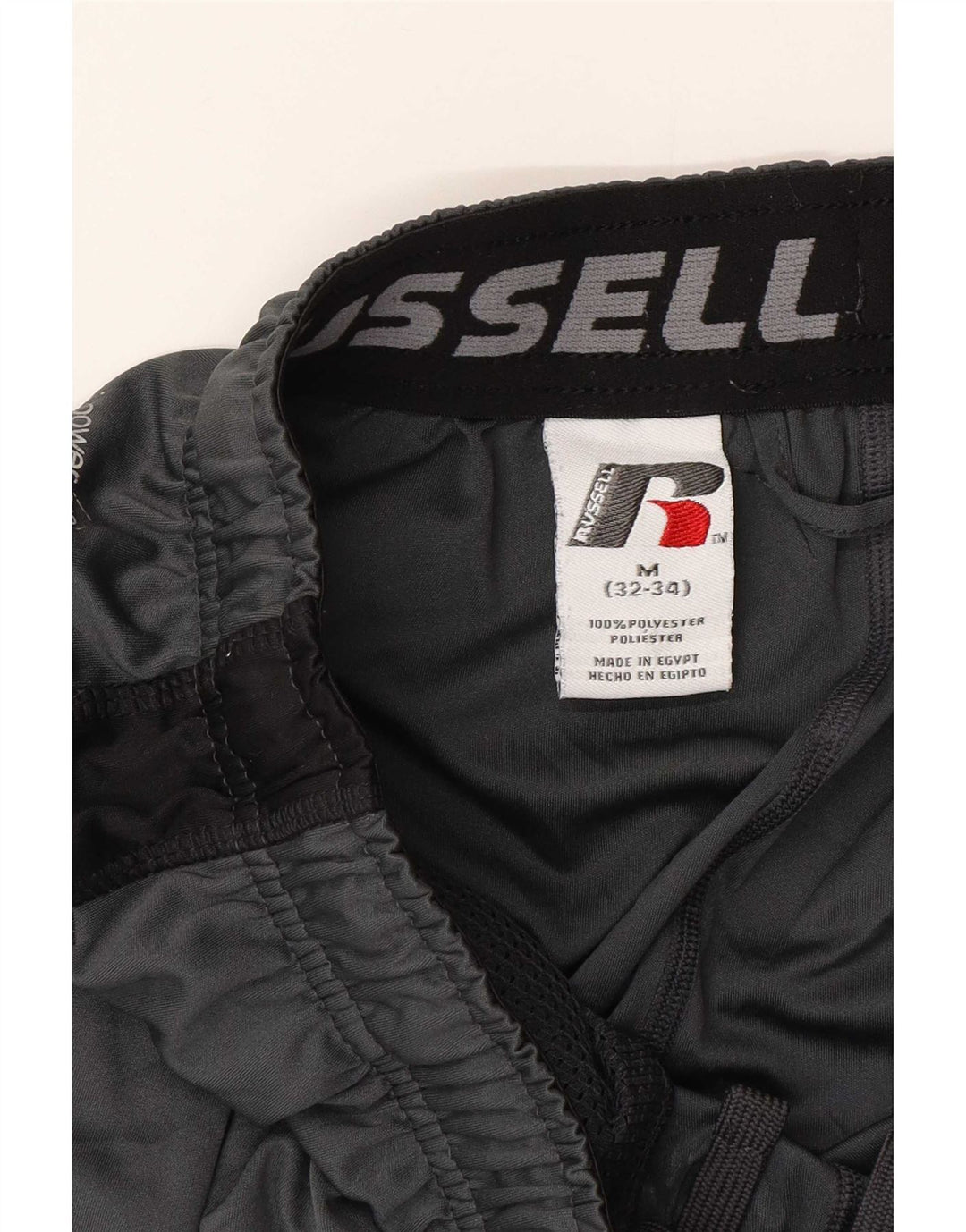 Russell Athletic Short de sport pour homme en polyester color block gris moyen