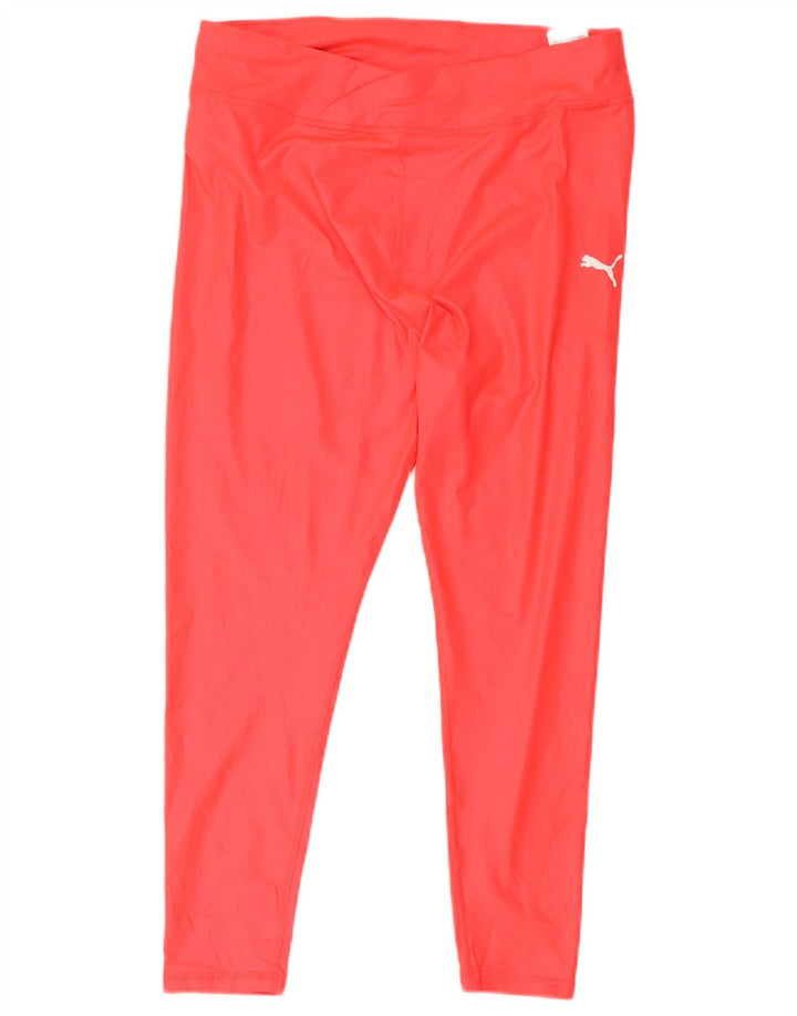 Puma Legging Capri Femme UK 46 Large Rouge Polyester
