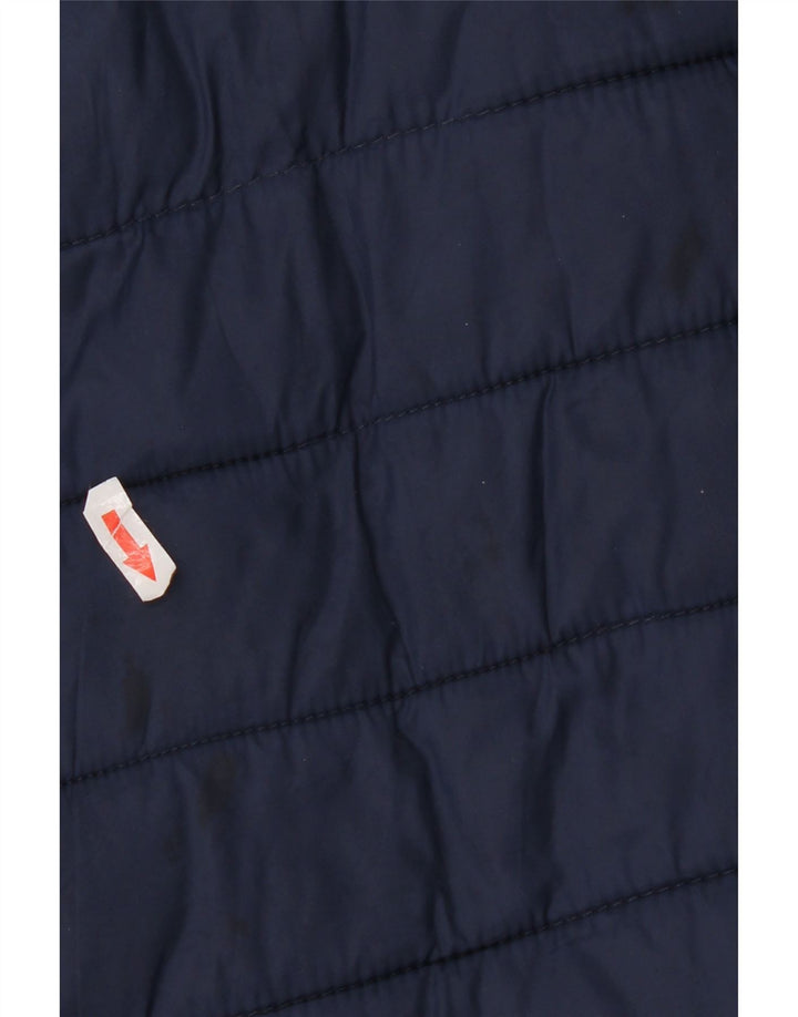 Superdry Veste matelassée pour hommes UK 40 Large Bleu Marine Nylon