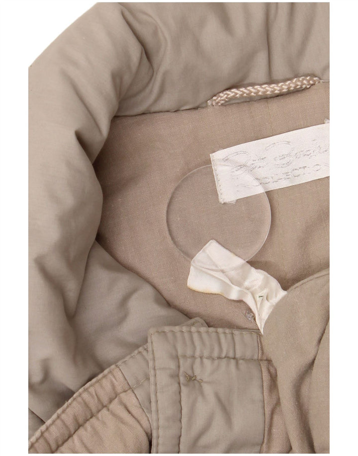 vintage Femme Manteau surdimensionné EU 40 Polyester Beige Moyen