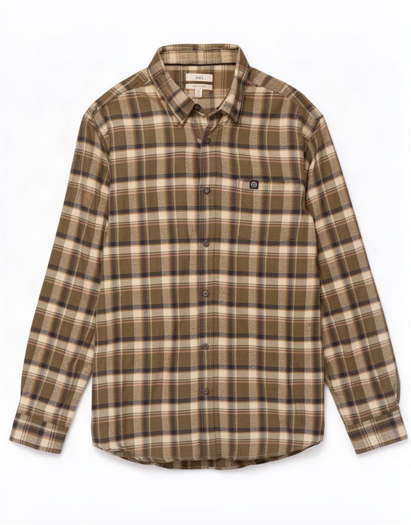 Marks & Spencer Chemise en flanelle pour homme 2XL en coton à carreaux vert