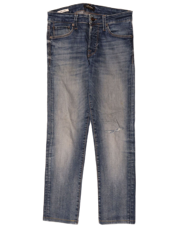 JACK & JONES Jean Slim GLENN W28 L28 Homme Bleu Marine Coton