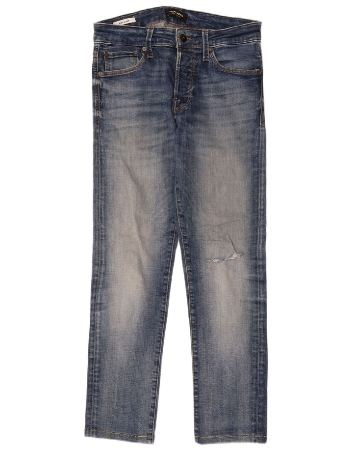 JACK & JONES Jean Slim GLENN W28 L28 Homme Bleu Marine Coton